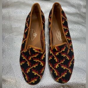 Stubbs & Wooton Trellis Needlepoint Flats Womens 9